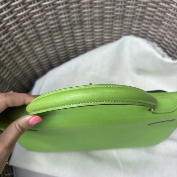 Authentic 1995 Hermes SAC KELLY II SELLIER 32 VACHE FJORD Vert Cru green - Picture 6 of 14